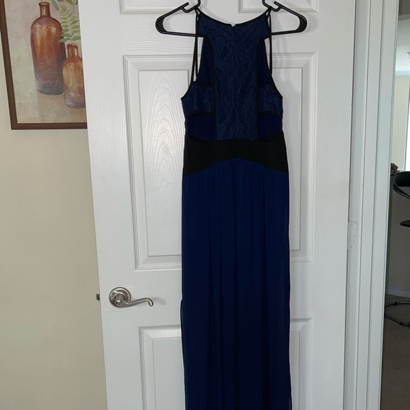 BCBGeneration blue and black floor length dress. Like new condition! - Picture 1 of 8